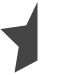 Star Half Left SVG Icon